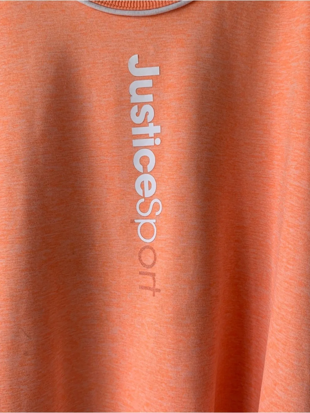 Justice Girls Orange Active Tank with Vertical Logo‎ XL 16/18